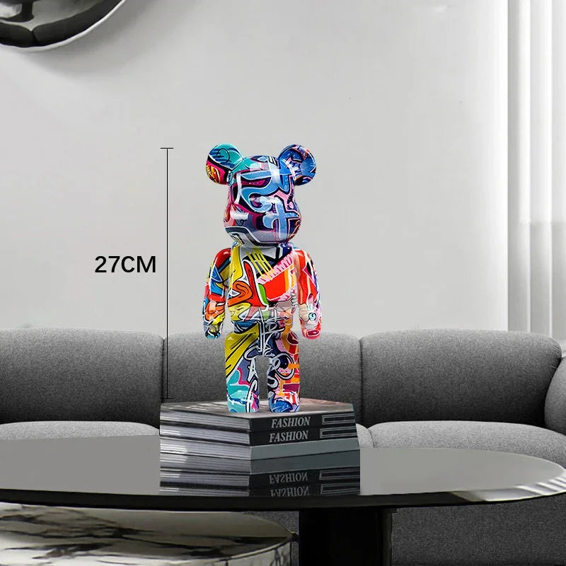 Exotic Graffiti Bear Collector’s Sculpture