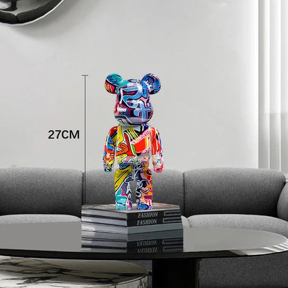 Exotic Graffiti Bear Collector’s Sculpture