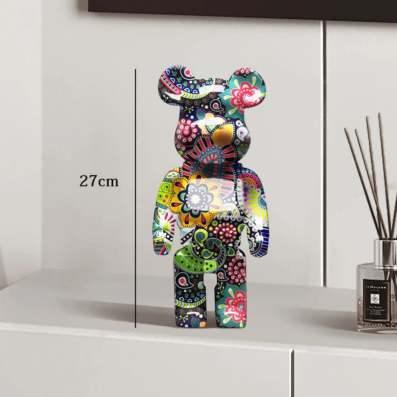 Exotic Graffiti Bear Collector’s Sculpture