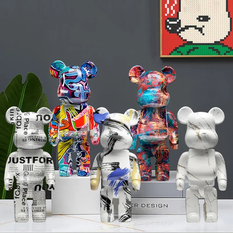 Exotic Graffiti Bear Collector’s Sculpture