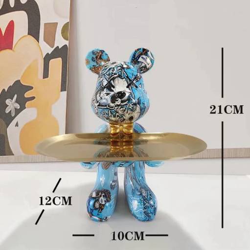 Exotic Resin Bear Statue Tray